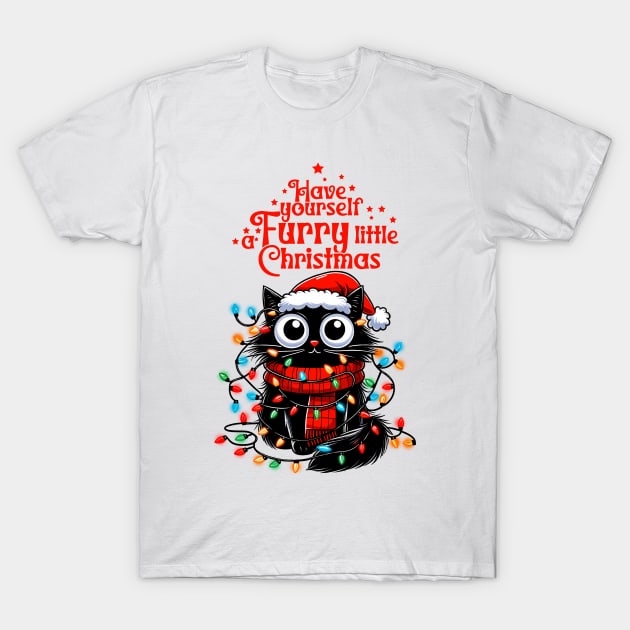 Furry Little Christmas T-Shirt by T-shirt Factory